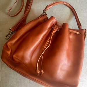 Madewell Lafayette drawstring leather bag